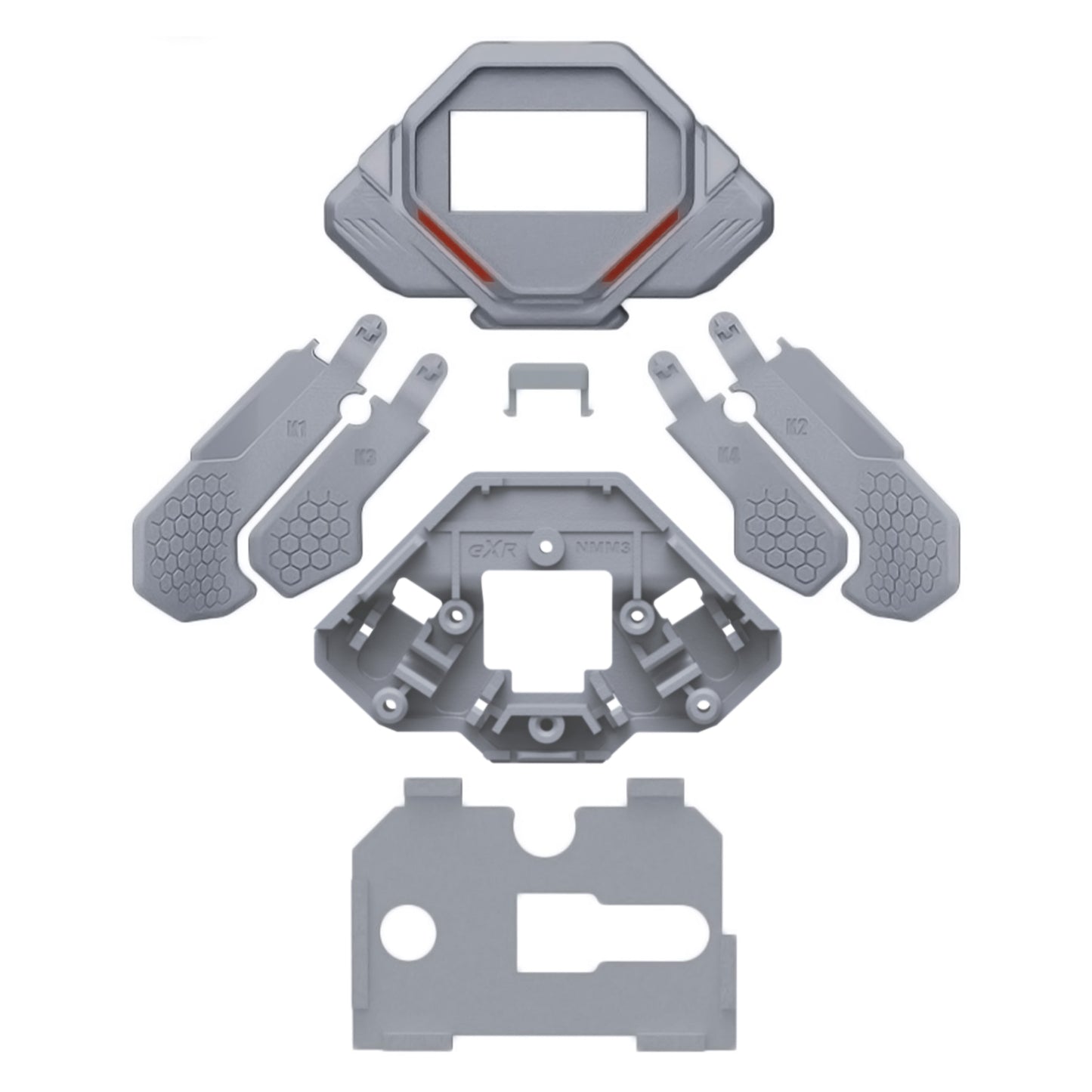 eXtremeRate SPARK バックパドル用 K1 K2 K3 K4 交換用バックパドル、PS5コントローラー対応【ニューホープグレイ】