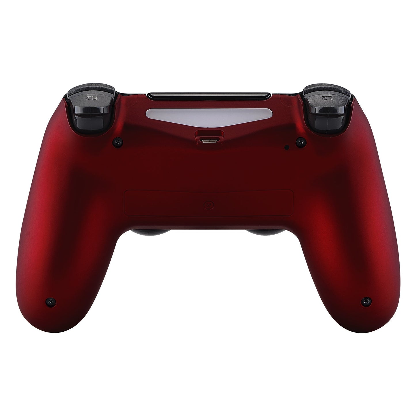 eXtremeRate Retail Scarlet Red Bottom Shell, Soft Touch Back Housing Case Cover, Game Improvement Replacement Parts for ps4 Slim Pro Controller JDM-040, JDM-050 and JDM-055 - SP4BP03