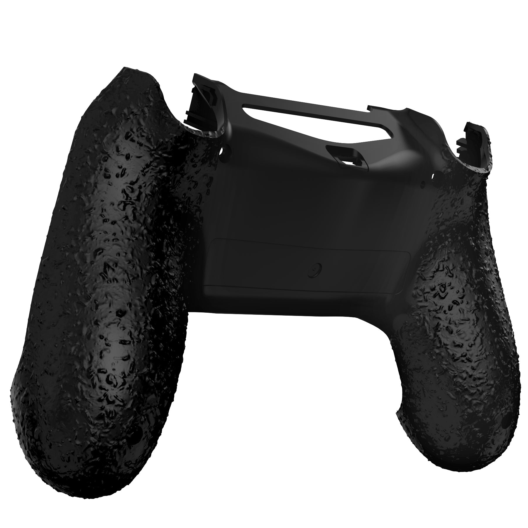 eXtremeRate Retail Textured Black Non-slip Back Housing Cover for ps4 Slim Pro Controller JDM-040 JDM-050 JDM-055 - SP4BR01