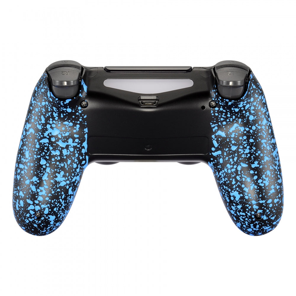 eXtremeRate Retail Textured Blue Bottom Shell Game Improvement Repair for ps4 Slim Pro Controller JDM-040  JDM-050 JDM-055 - SP4BR03