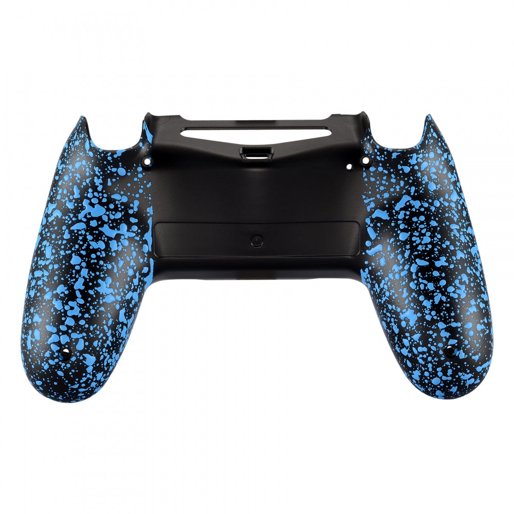 eXtremeRate Retail Textured Blue Bottom Shell Game Improvement Repair for ps4 Slim Pro Controller JDM-040  JDM-050 JDM-055 - SP4BR03