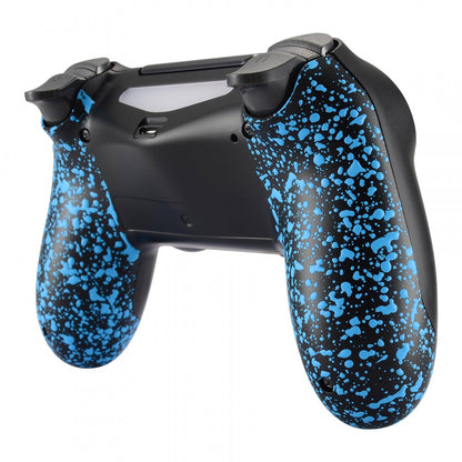 eXtremeRate Retail Textured Blue Bottom Shell Game Improvement Repair for ps4 Slim Pro Controller JDM-040  JDM-050 JDM-055 - SP4BR03