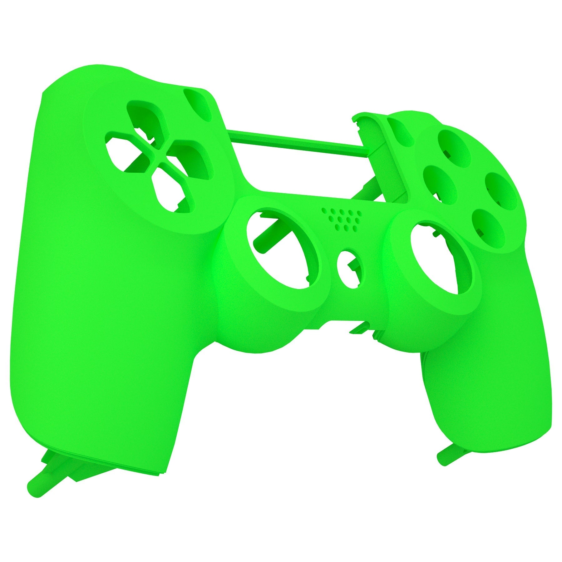 eXtremeRate Retail Neon Green Soft Touch Grip  Front Housing Shell Faceplate for ps4 Slim Pro Controller (CUH-ZCT2 JDM-040 JDM-050 JDM-055) - SP4FP07