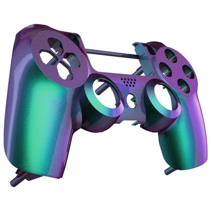 eXtremeRate Retail Green and Purple Chameleon Front Housing Shell Faceplate for ps4 Slim ps4 Pro Controller (CUH-ZCT2 JDM-040 JDM-050 JDM-055) - SP4FP12