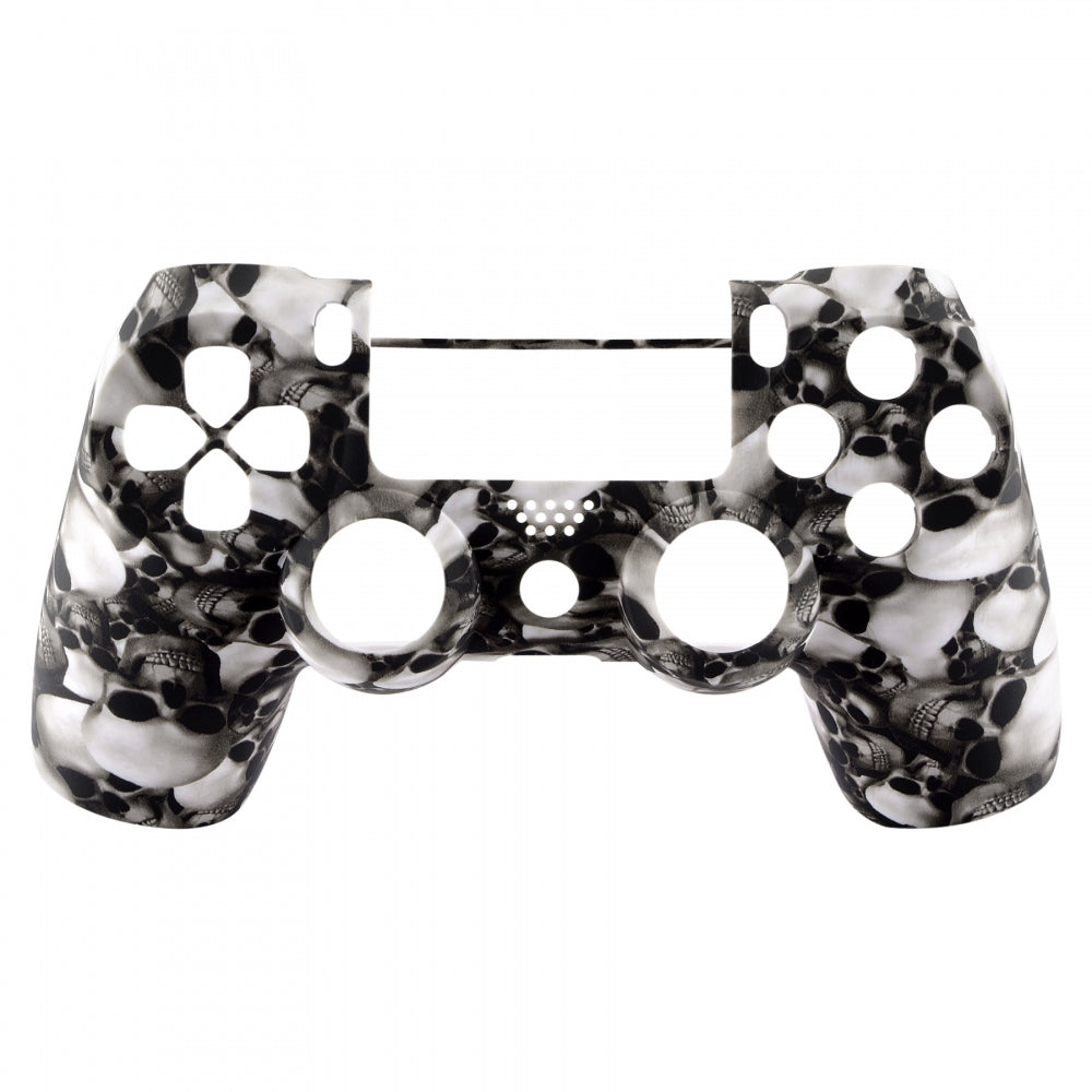 eXtremeRate Retail Ghost Skull Soft Touch Grip Front Housing Shell Faceplate for ps4 Slim Pro Controller (CUH-ZCT2 JDM-040 JDM-050 JDM-055) - SP4FS07