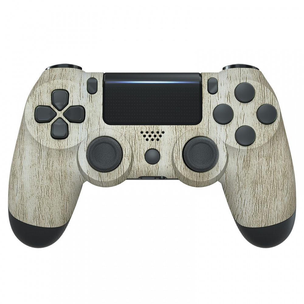 eXtremeRate Retail Pine Wood Grain Soft Touch Grip Front Housing Shell Faceplate Cover for ps4 Slim ps4 Pro Controller Cuth-ZCT2 JDM-040 JDM-050 JDM-055 - Controller NOT Included - SP4FS16