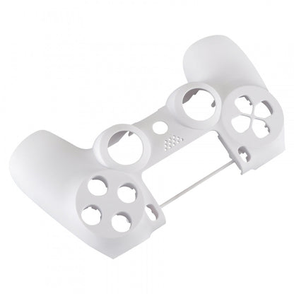 eXtremeRate Retail Soft Touch Grip White Front Housing Shell Faceplate for ps4 Slim Pro Controller (CUH-ZCT2 JDM-040 JDM-050 JDM-055) - SP4FX06