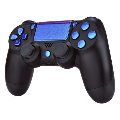 eXtremeRate Retail D-pad R1 L1 R2 L2 Trigger Touchpad Action Home Share Options Buttons, Chameleon Purple Blue Full Set Buttons Repair Kits with Tools for ps4 ps4 Slim ps4 Pro CUH-ZCT2 Controller - SP4J0401