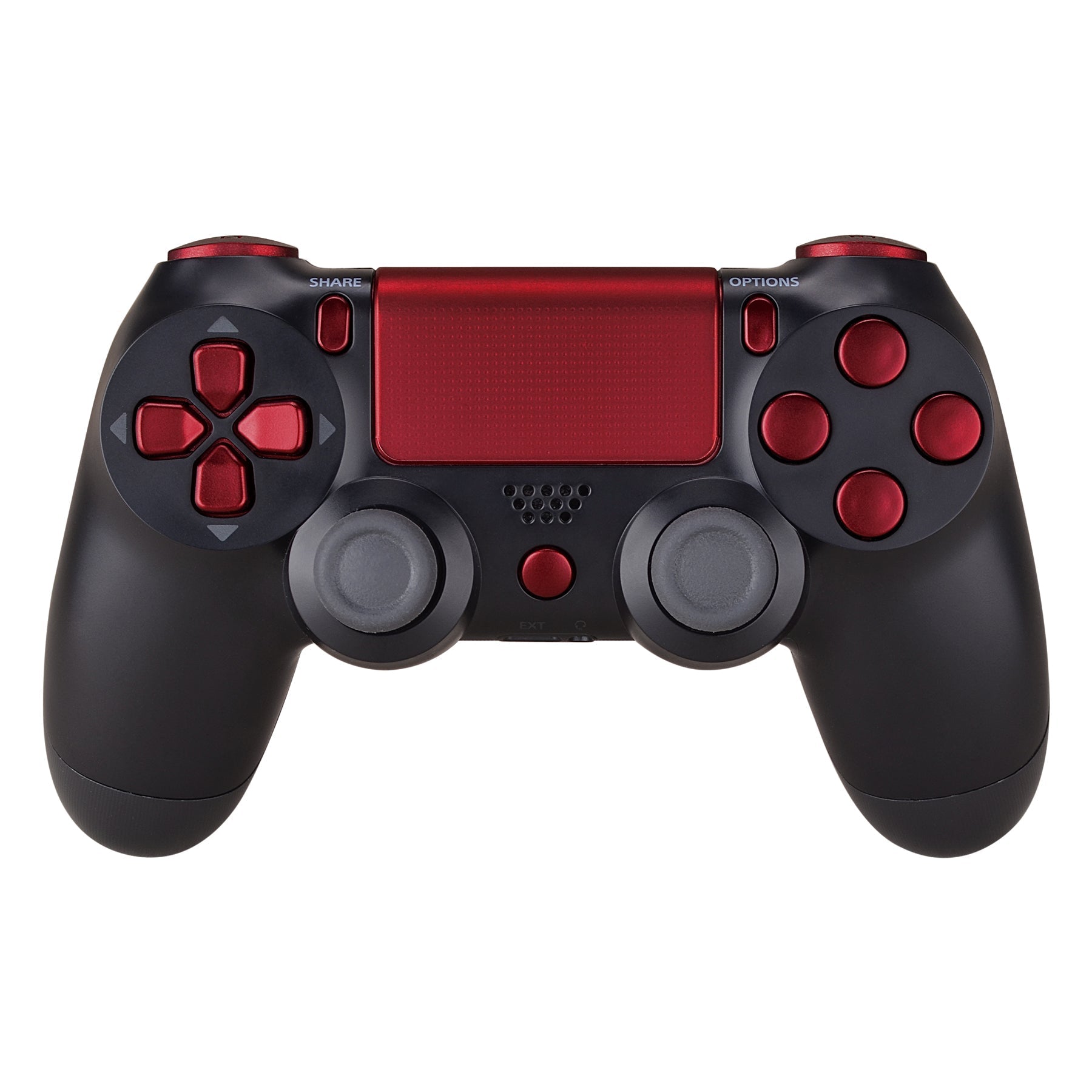 eXtremeRate Retail Replacement D-pad R1 L1 R2 L2 Triggers Touchpad Action Home Share Options Buttons, Scarlet Red Full Set Buttons Repair Kits with Tool for ps4 Slim ps4 Pro CUH-ZCT2 Controller - SP4J0403