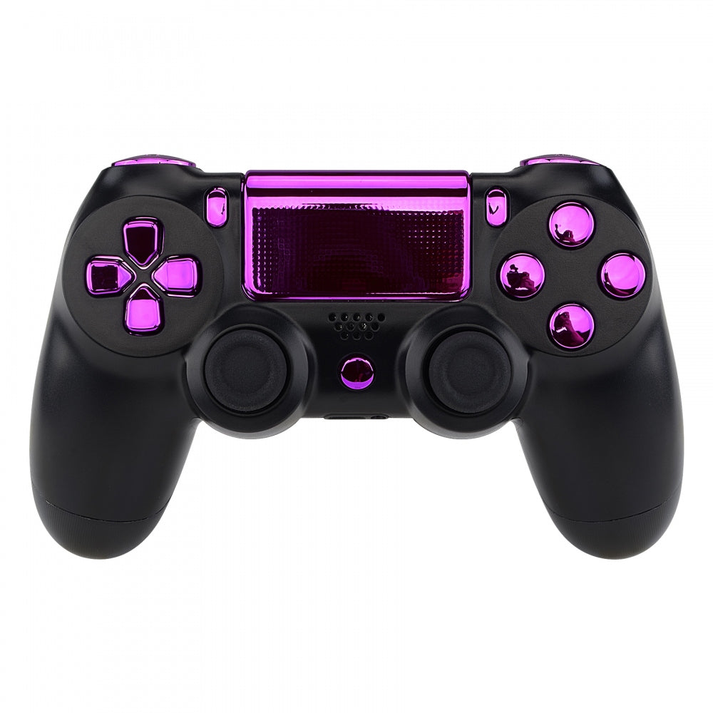 eXtremeRate Retail Chrome Purple Replacement D-pad R1 L1 R2 L2 Triggers Touchpad Action Home Share Options Buttons, Full Set Buttons Repair Kits with Tool for ps4 Slim ps4 Pro CUH-ZCT2 Controller - SP4J0417