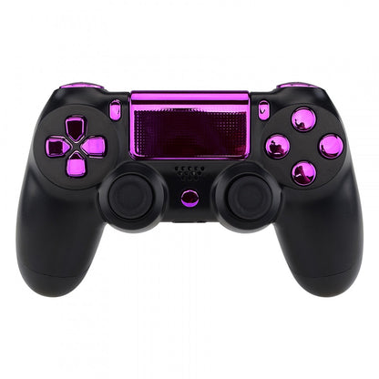 eXtremeRate Retail Chrome Purple Replacement D-pad R1 L1 R2 L2 Triggers Touchpad Action Home Share Options Buttons, Full Set Buttons Repair Kits with Tool for ps4 Slim ps4 Pro CUH-ZCT2 Controller - SP4J0417