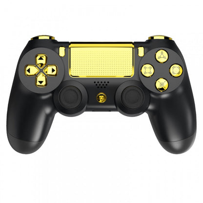 eXtremeRate Retail Chrome Gold Classical Symbols Replacement Full Set Buttons for ps4 Slim ps4 Pro CUH-ZCT2 Controller - Compatible with ps4 DTFS LED Kit - Controller NOT Included - SP4J0503