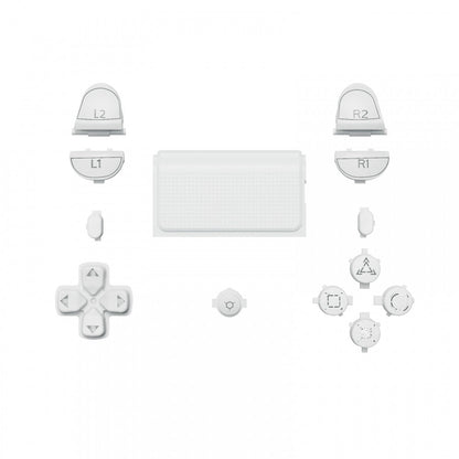 eXtremeRate Retail White Classical Symbols Replacement Full Set Buttons for ps4 Slim ps4 Pro CUH-ZCT2 Controller - Compatible with ps4 DTFS LED Kit - Controller NOT Included - SP4J0504