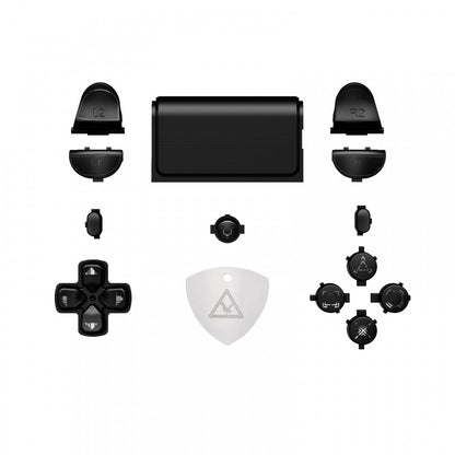 eXtremeRate Retail Black Classic Symbols Classical Symbols Replacement Full Set Buttons for ps4 Slim ps4 Pro CUH-ZCT2 Controller - Compatible with ps4 DTFS LED Kit - Controller NOT Included - SP4J0505