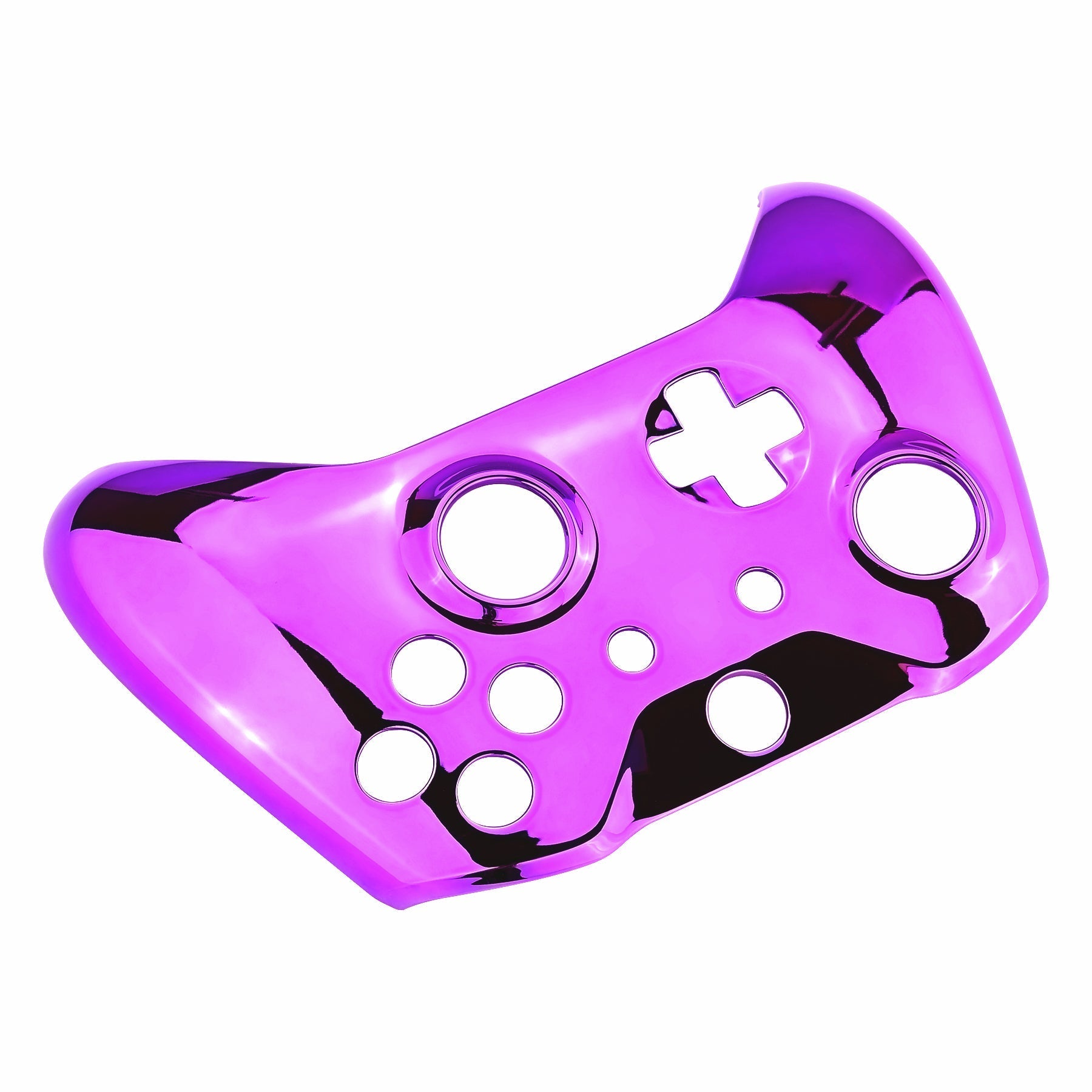 eXtremeRate Retail Chrome Purple Edition Front Housing Shell Faceplate for Xbox One S & Xbox One X Controller (Model 1708) - SXOFD05