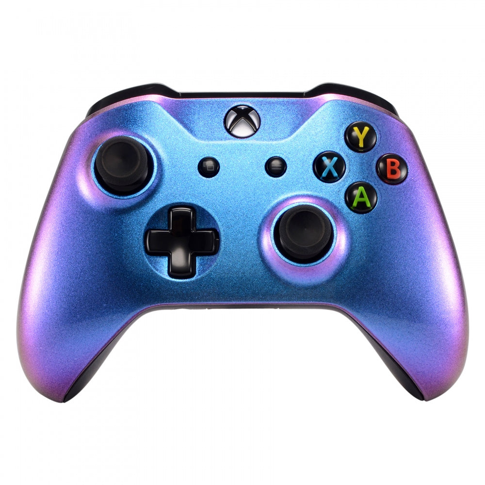 eXtremeRate Retail Purple and Blue Chameleon Front Housing Shell Faceplate for Xbox One X & One S Controller - SXOFP01