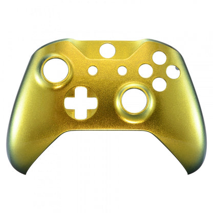 eXtremeRate Retail Gold and Green Chameleon Front Housing Shell Faceplate for Xbox One X & One S Controller - SXOFP03