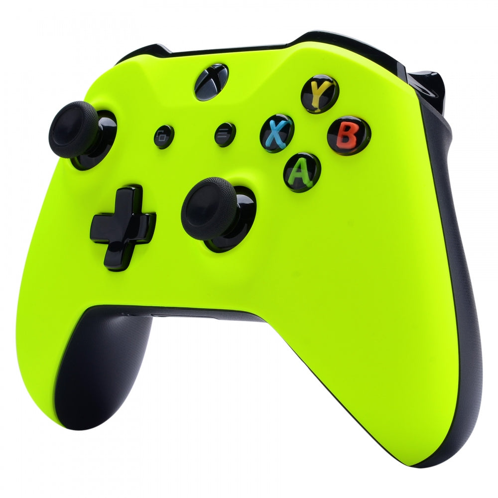 eXtremeRate Retail Lime Yellow Soft Touch Top Housing Shell Faceplate for Xbox One S X Game Controller - SXOFP17