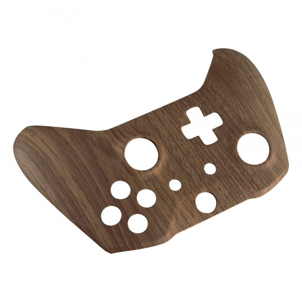 eXtremeRate Retail Custom Wood Grain Soft Touch Top Housing Shell for Xbox One X & One S Controller - SXOFS01