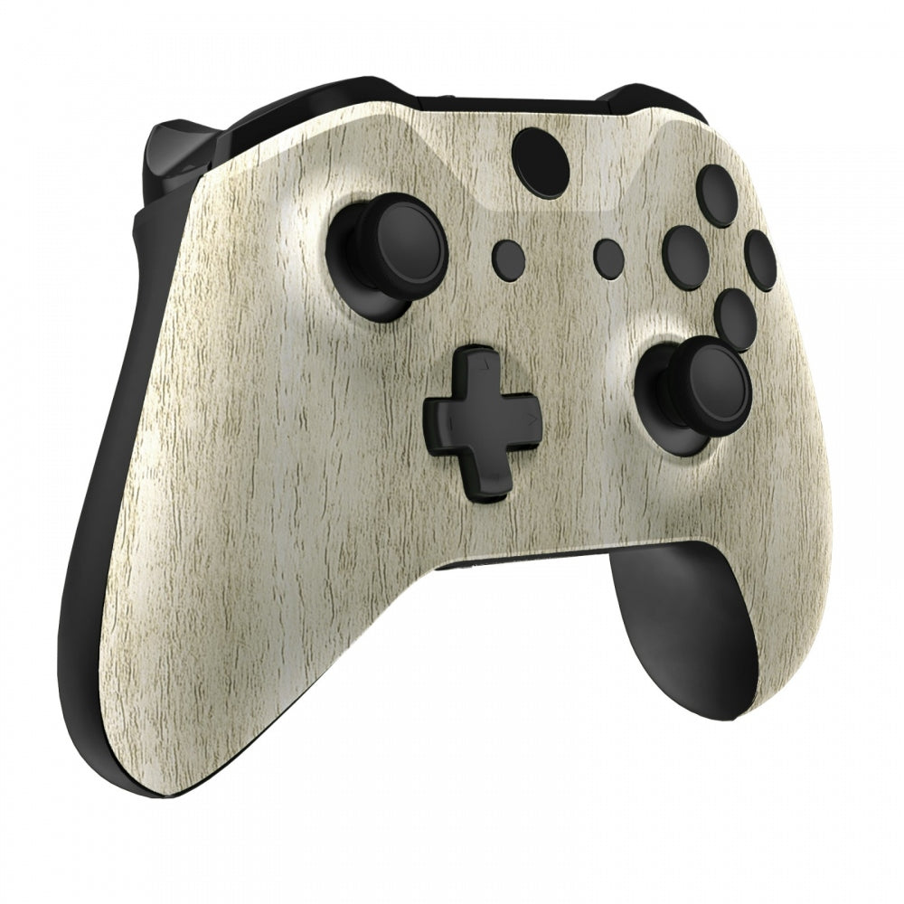 eXtremeRate Retail Pine Wood Grain Patterned Front Housing Shell Faceplate for Xbox One S & Xbox One X Controller Model 1708 - Controller NOT Included - SXOFS10