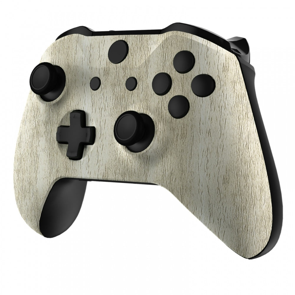 eXtremeRate Retail Pine Wood Grain Patterned Front Housing Shell Faceplate for Xbox One S & Xbox One X Controller Model 1708 - Controller NOT Included - SXOFS10