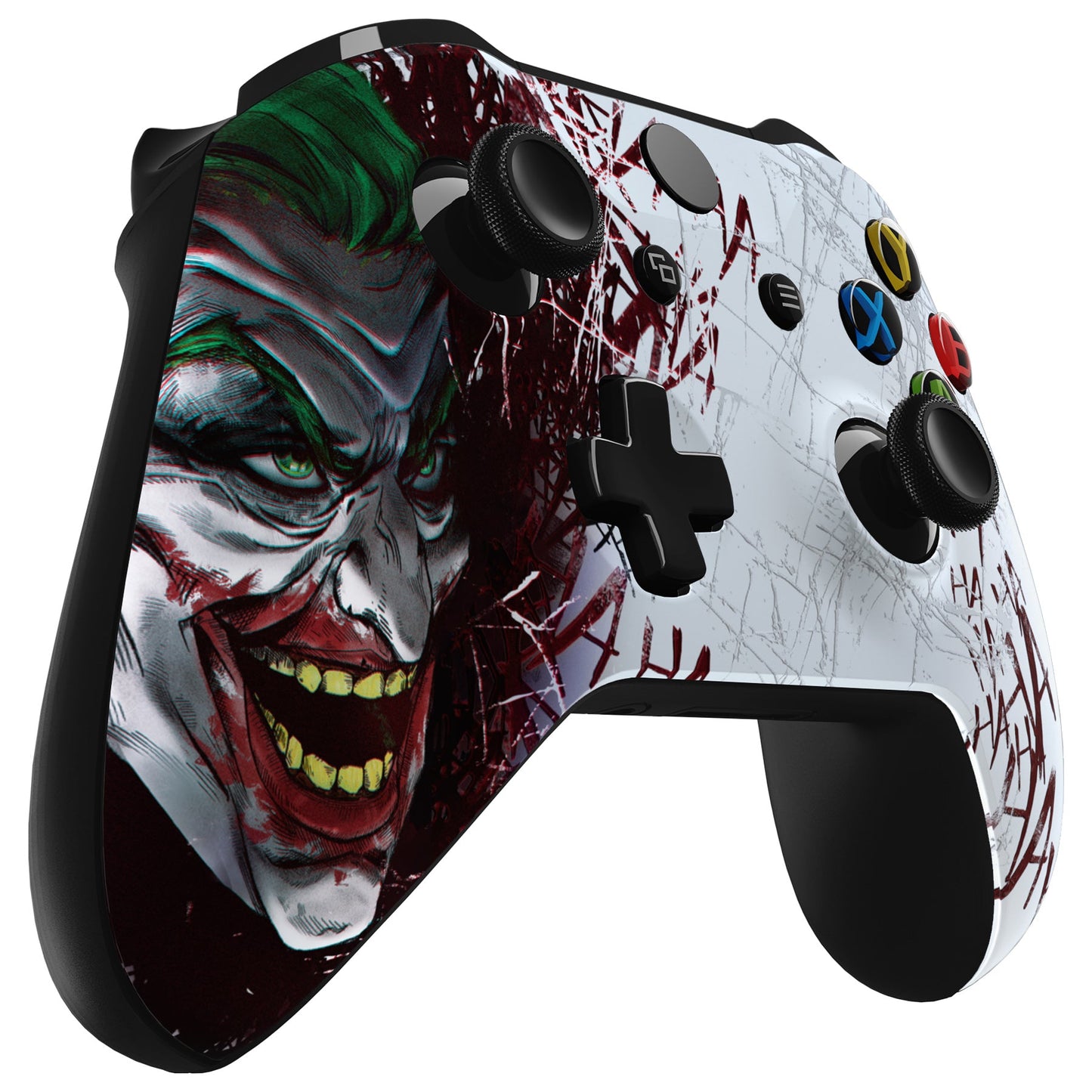 eXtremeRate Retail Clown HAHAHA Faceplate Cover Soft Touch Front Housing Shell Comfortable Soft Grip Replacement Kit for Xbox One X & One S Controller - SXOFT57X