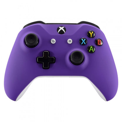 eXtremeRate Retail Soft Touch Grip Purple Front Housing Shell Faceplate for Xbox One X & One S Controller - SXOFX05