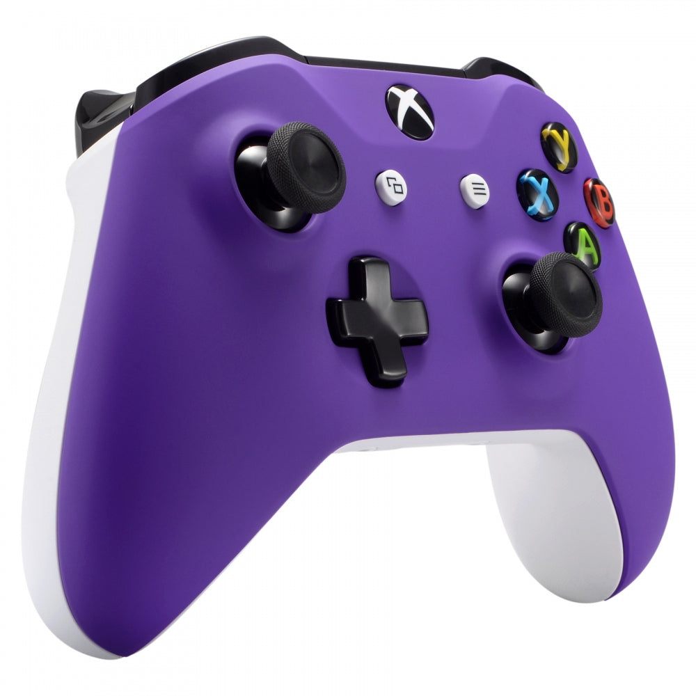 eXtremeRate Retail Soft Touch Grip Purple Front Housing Shell Faceplate for Xbox One X & One S Controller - SXOFX05