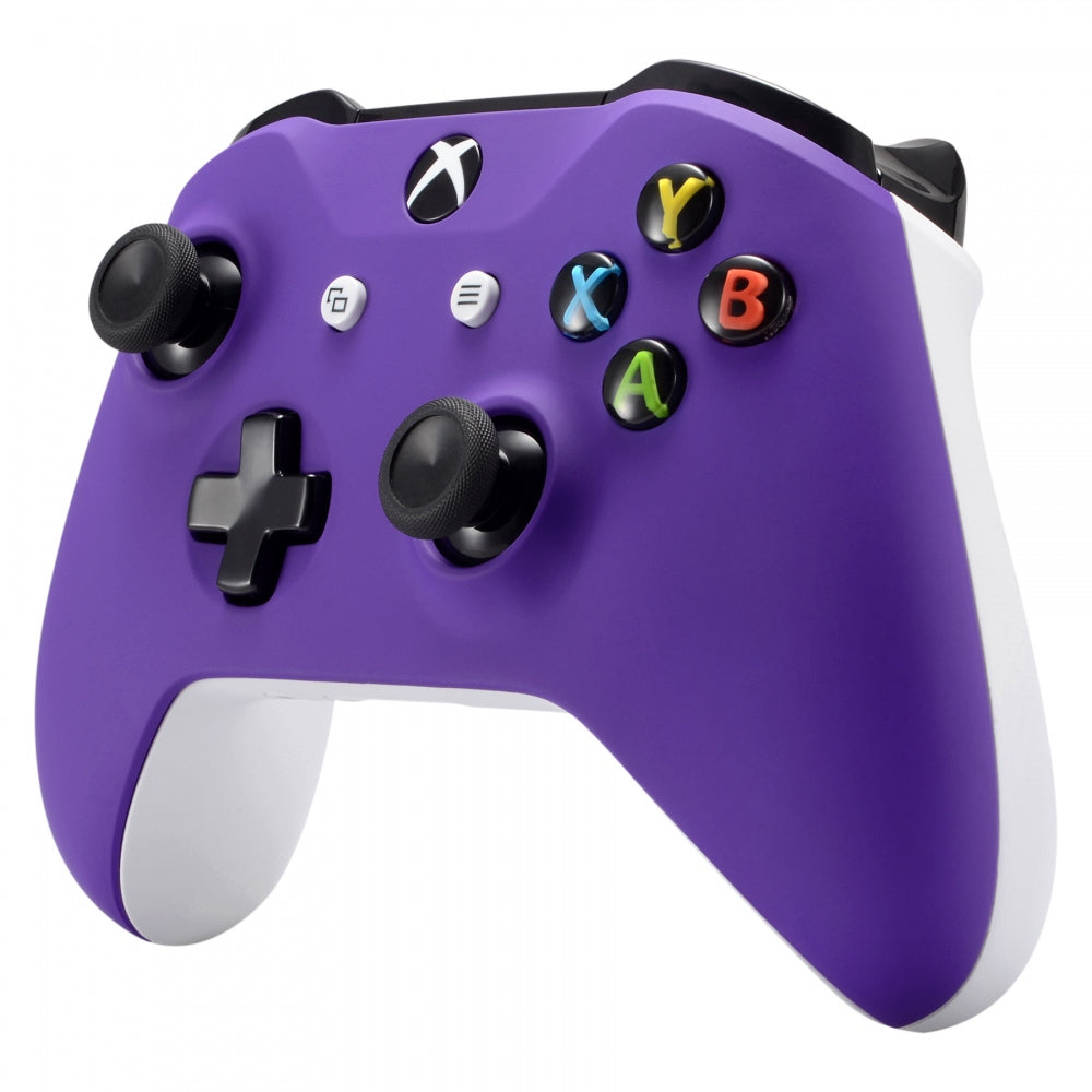 eXtremeRate Retail Soft Touch Grip Purple Front Housing Shell Faceplate for Xbox One X & One S Controller - SXOFX05