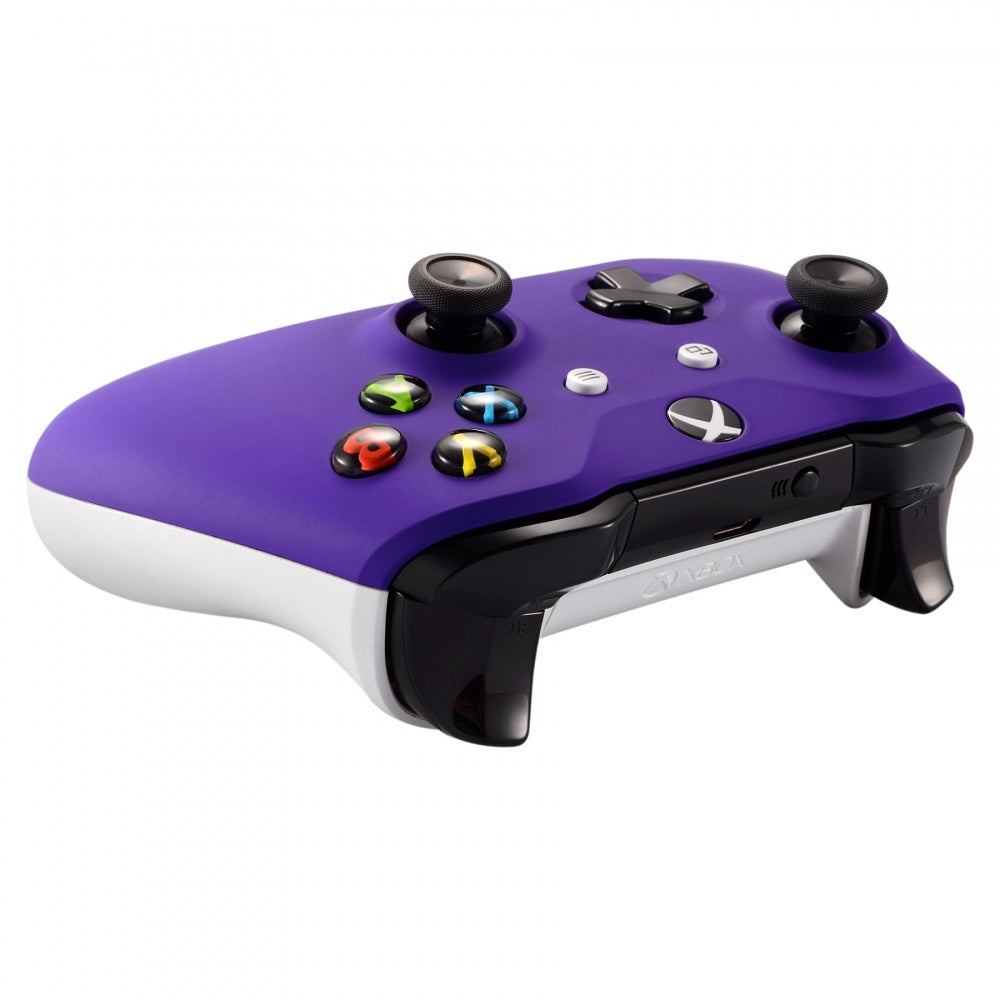 eXtremeRate Retail Soft Touch Grip Purple Front Housing Shell Faceplate for Xbox One X & One S Controller - SXOFX05