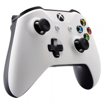 eXtremeRate Retail Soft Touch Grip White Front Housing Shell Faceplate for Xbox One X & One S Controller - SXOFX06