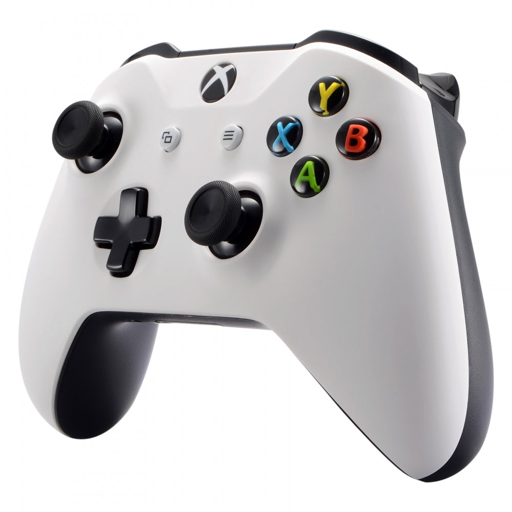 eXtremeRate Retail Soft Touch Grip White Front Housing Shell Faceplate for Xbox One X & One S Controller - SXOFX06