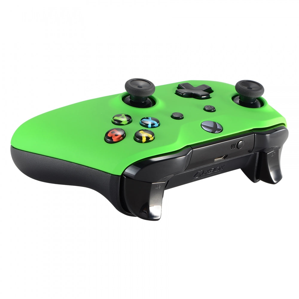 eXtremeRate Retail Custom Green Soft Touch Replacement Custom Housing Shell for Xbox One X & One S Controller - SXOFX08