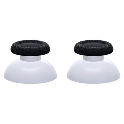 eXtremeRate Retail Solid White & Black Dual-Color Replacement Thumbsticks for PS5 Controller, Custom Analog Stick Joystick Compatible with PS5, for PS4 All Model Controller - JPF638