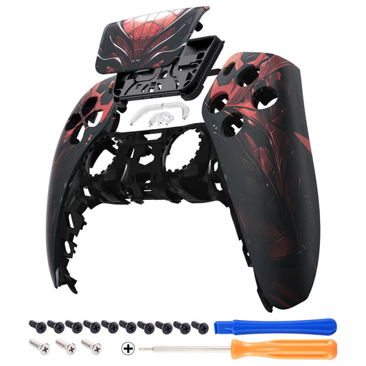 Replacement Front Housing Shell Compatible with PS5 Controller BDM-010 BDM-020 BDM-030 - Spider Armor eXtremeRate