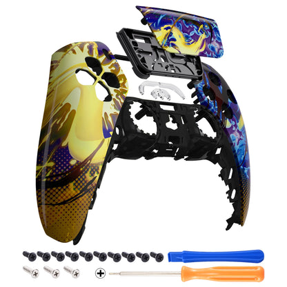 eXtremeRate Retail Splattering Fighting Front Housing Shell Compatible with ps5 Controller BDM-010 BDM-020 BDM-030 - ZPFT1098G3