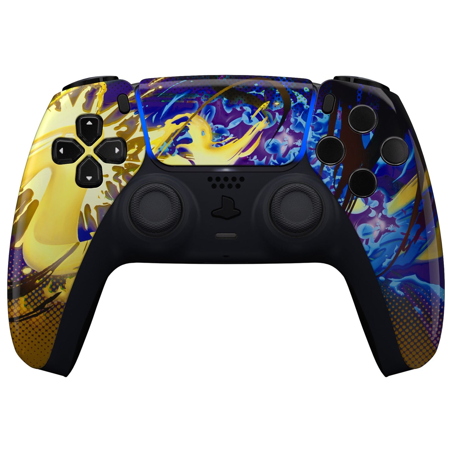 eXtremeRate Retail Splattering Fighting Front Housing Shell Compatible with ps5 Controller BDM-010 BDM-020 BDM-030 - ZPFT1098G3