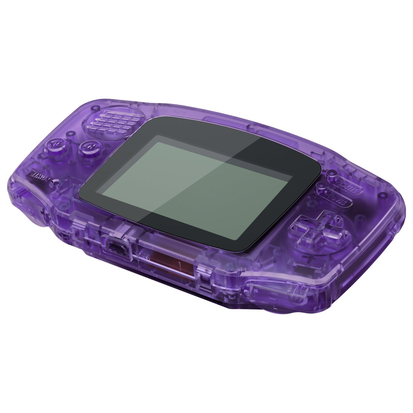 eXtremeRate Retail IPS Ready Upgraded Clear Atomic Purple GBA Replacement Shell Full Housing Cover Buttons for Gameboy Advance - Compatible with Both IPS & Standard LCD - Console & IPS Screen NOT Included - TAGM5005