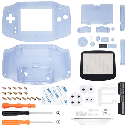eXtremeRate Retail IPS Ready Upgraded eXtremeRate Glacier Blue Replacement Shell Full Housing Cover & Black Screen Lens for Gameboy Advance ¨C Compatible with Both IPS & Standard LCD ¨C Console & IPS Screen NOT Included - TAGM5006B