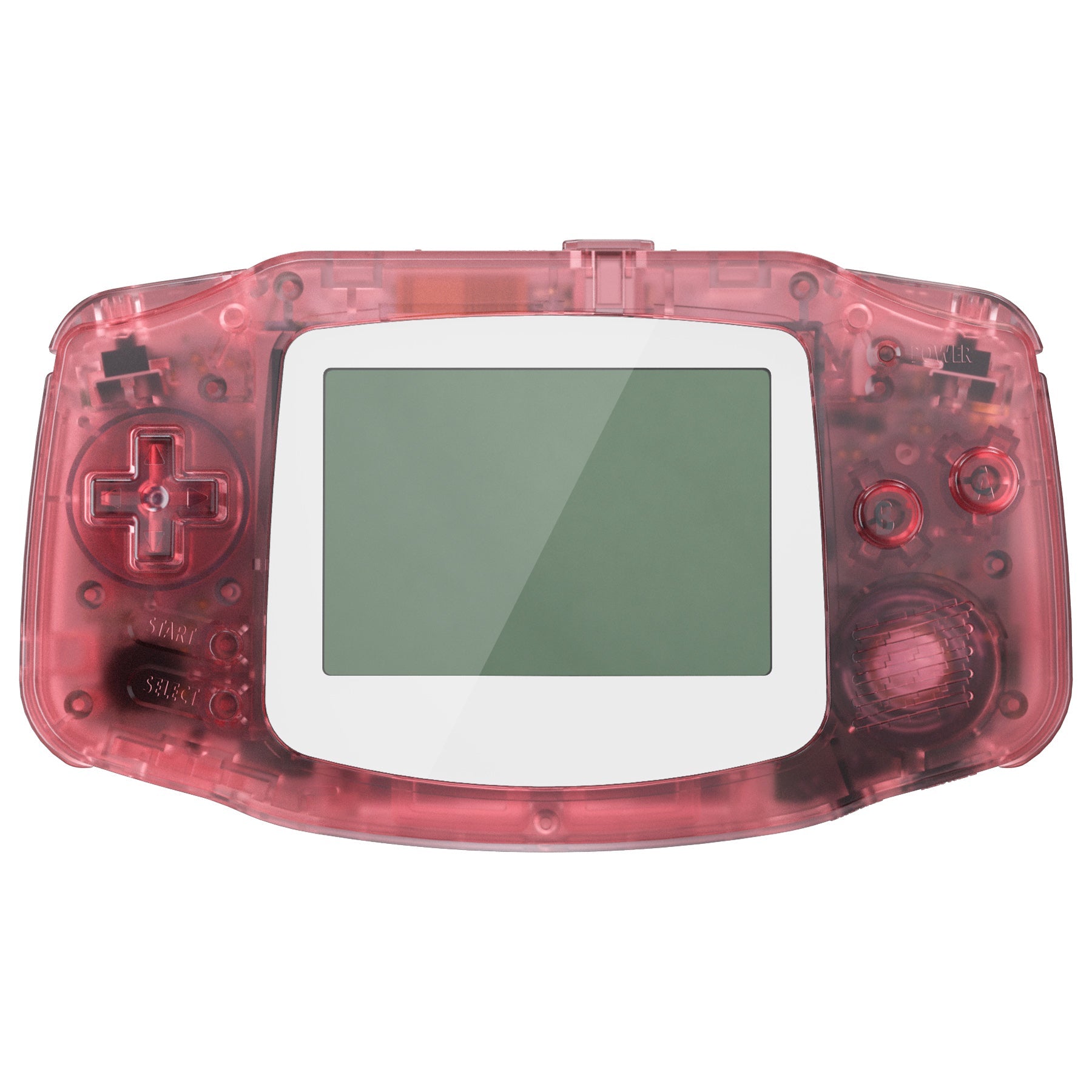 eXtremeRate Retail IPS Ready Upgraded Cherry Pink - White Screen Lens GBA Replacement Shell Full Housing Cover Buttons for Gameboy Advance - Compatible with Both IPS & Standard LCD - Console & IPS Screen NOT Included - TAGM5007