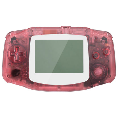 eXtremeRate Retail IPS Ready Upgraded Cherry Pink - White Screen Lens GBA Replacement Shell Full Housing Cover Buttons for Gameboy Advance - Compatible with Both IPS & Standard LCD - Console & IPS Screen NOT Included - TAGM5007