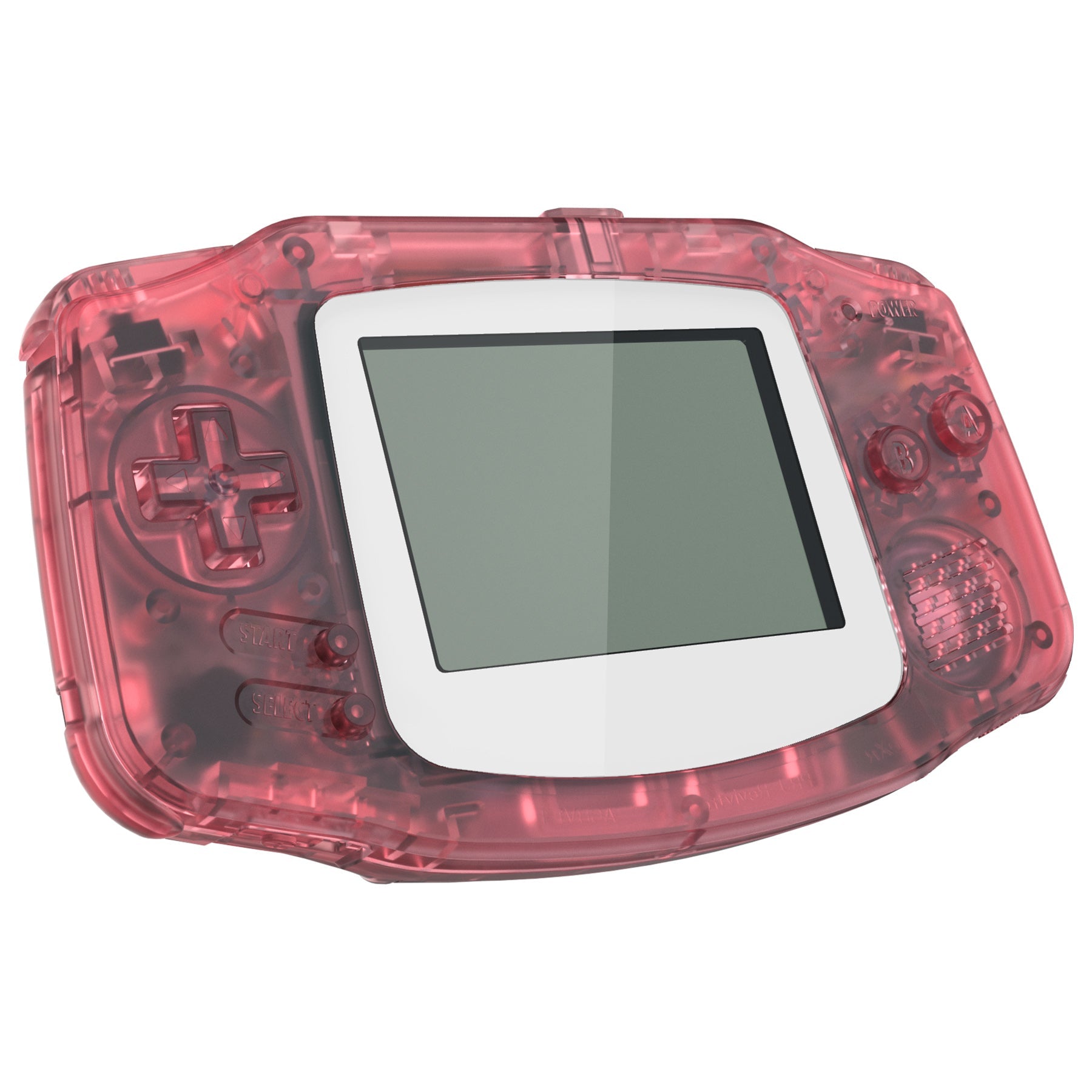 eXtremeRate Retail IPS Ready Upgraded Cherry Pink - White Screen Lens GBA Replacement Shell Full Housing Cover Buttons for Gameboy Advance - Compatible with Both IPS & Standard LCD - Console & IPS Screen NOT Included - TAGM5007