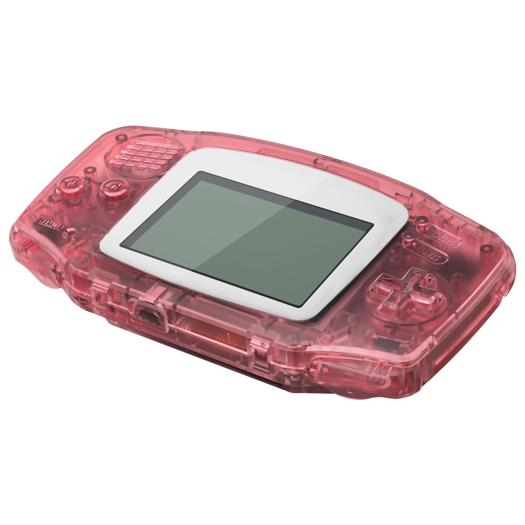 eXtremeRate Retail IPS Ready Upgraded Cherry Pink - White Screen Lens GBA Replacement Shell Full Housing Cover Buttons for Gameboy Advance - Compatible with Both IPS & Standard LCD - Console & IPS Screen NOT Included - TAGM5007