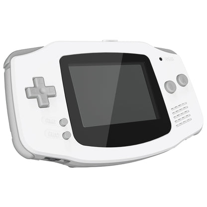 eXtremeRate Retail IPS Ready Upgraded White Soft Touch GBA Replacement Shell Full Housing Cover with Buttons for Gameboy Advance - Compatible with Both IPS & Standard LCD - Console & IPS Screen NOT Included - TAGP3008