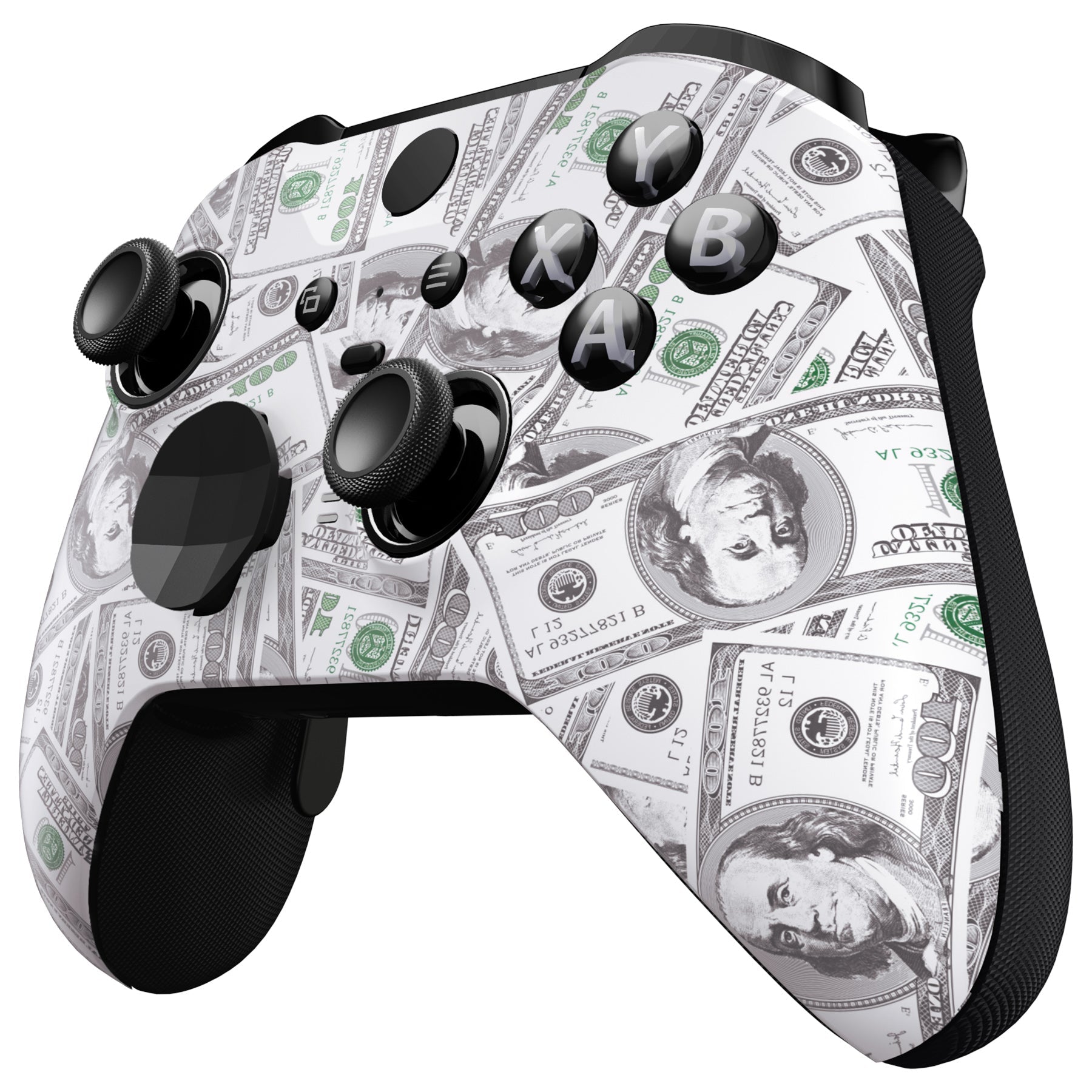 eXtremeRate Retail Replacement Front Housing Shell for Xbox One Elite Series 2 Controller - The $100 Cash Money - ELS210