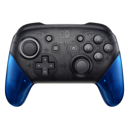 eXtremeRate Retail Transparent Clear Blue Replacement Handle Grips for Nintendo Switch Pro Controller, DIY Hand Grip Shell for Nintendo Switch Pro - Controller NOT Included - GRM505