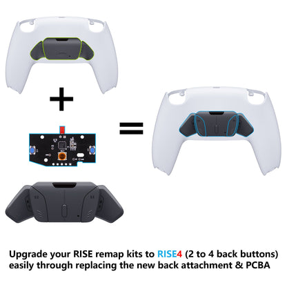 eXtremeRate Retail Turn RISE to RISE4 Kit ¨C Redesigned Classic Gray K1 K2 K3 K4 Back Buttons Housing & Remap PCB Board for PS5 Controller eXtremeRate RISE & RISE4 Remap kit - Controller & Other RISE Accessories NOT Included - VPFM5009P