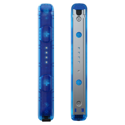 eXtremeRate Retail Clear Blue Replacement shell for NS Switch Joycon Strap, Custom Joy-Con Wrist Strap Housing Buttons for NS Switch - 2 Pack - UEM504