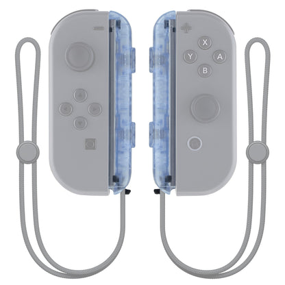 eXtremeRate Retail Glacier Blue Replacement shell for Nintendo Switch Joycon Strap, Custom Joy-Con Wrist Strap Housing Buttons for Nintendo Switch - 2 Pack - UEM506