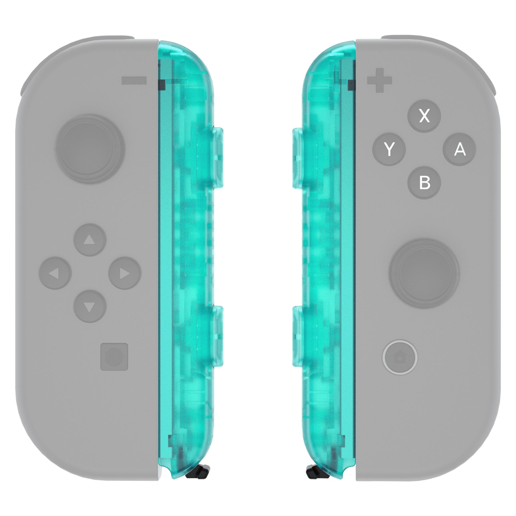 eXtremeRate Retail Emerald Green Replacement shell for NS Switch Joycon Strap, Custom Joy-Con Wrist Strap Housing Buttons for NS Switch - 2 Pack - UEM508